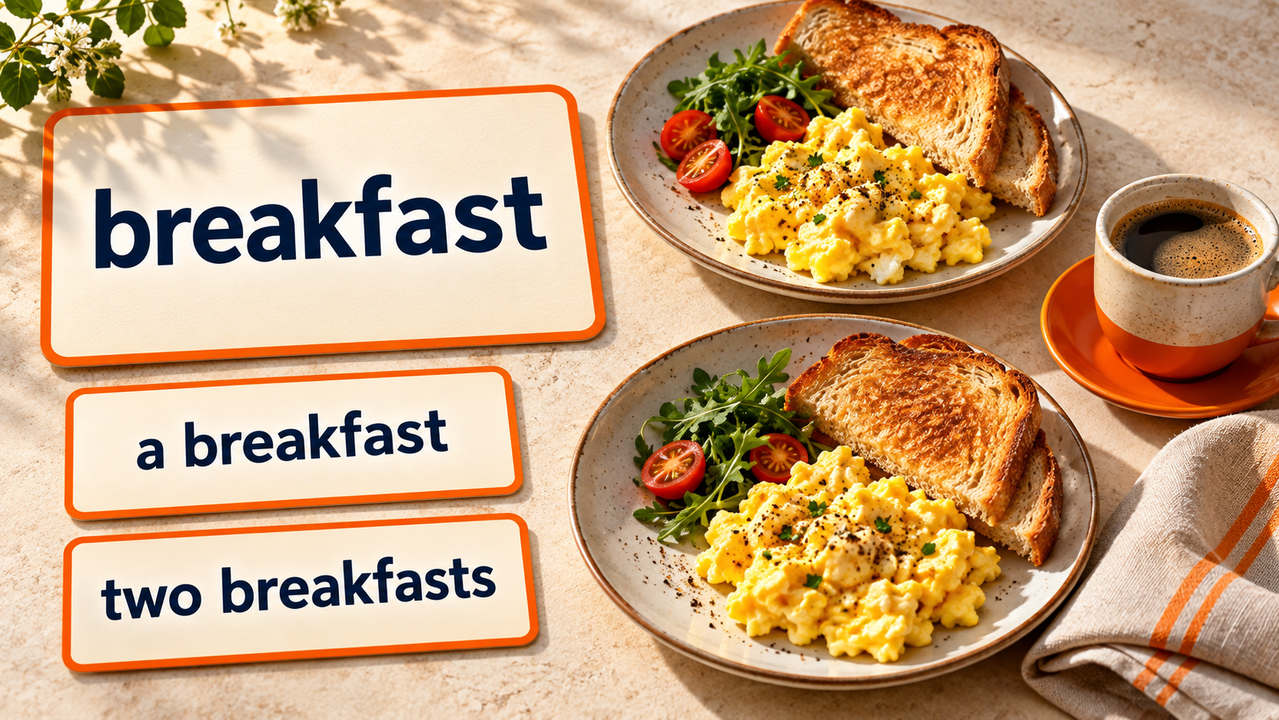 Breakfast: исчисляемость, артикли и примеры употребления