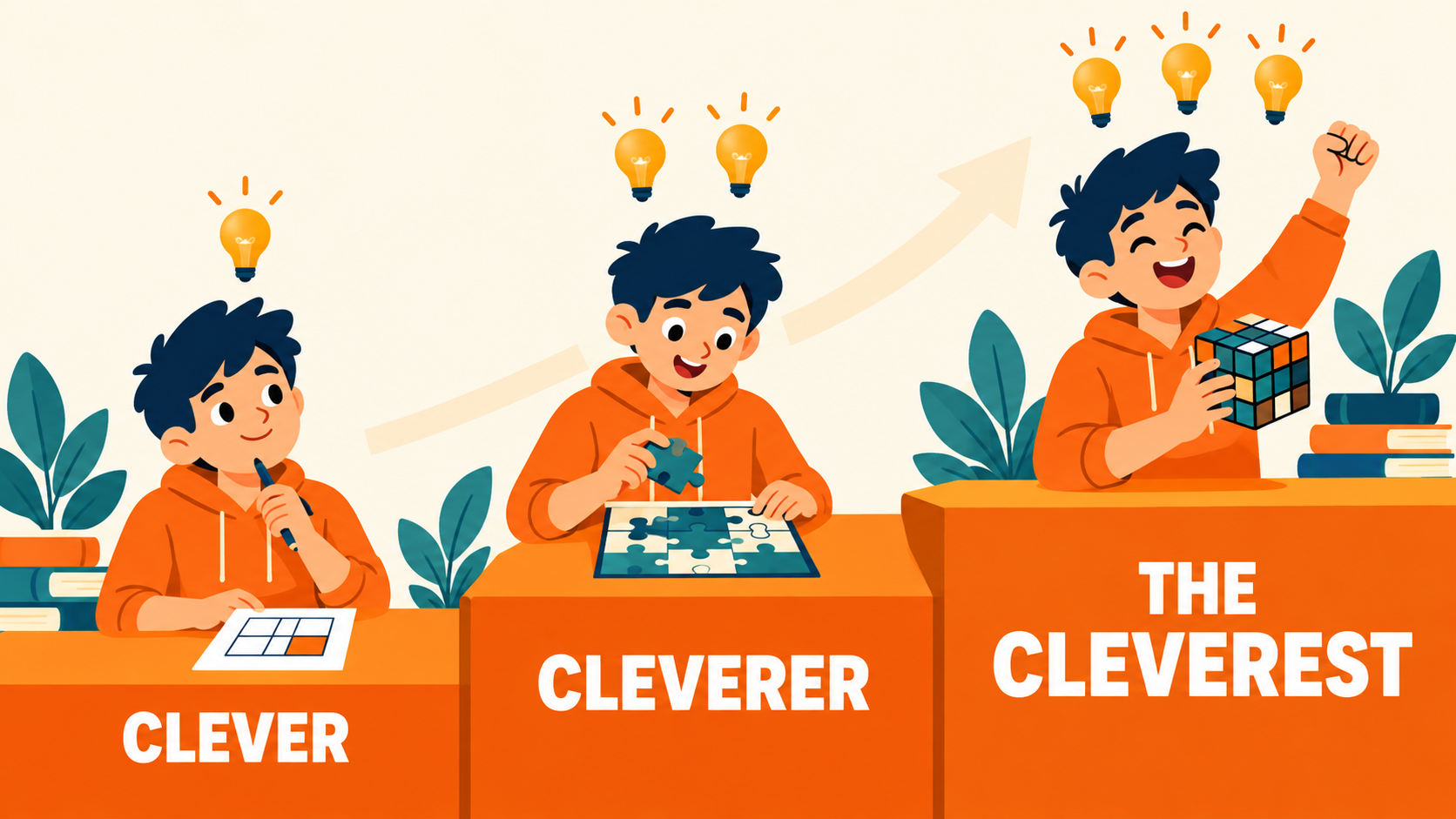 Clever — сравнительная и превосходная степень