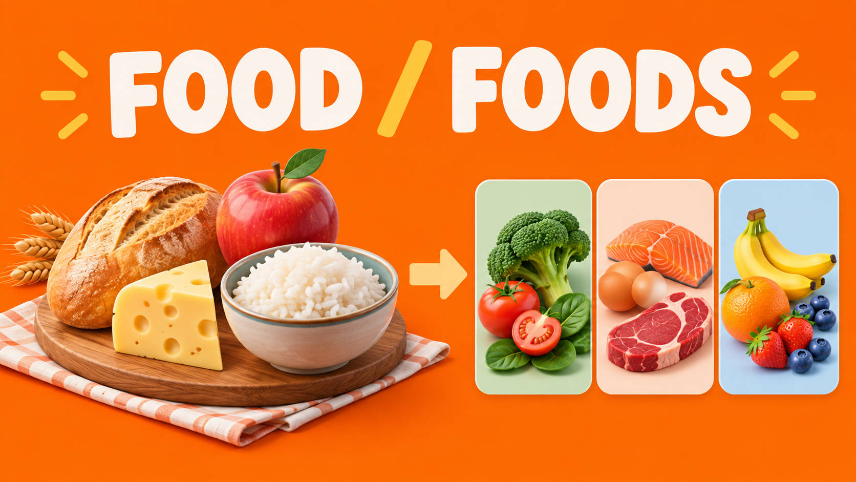 Food — исчисляемое или неисчисляемое: правило