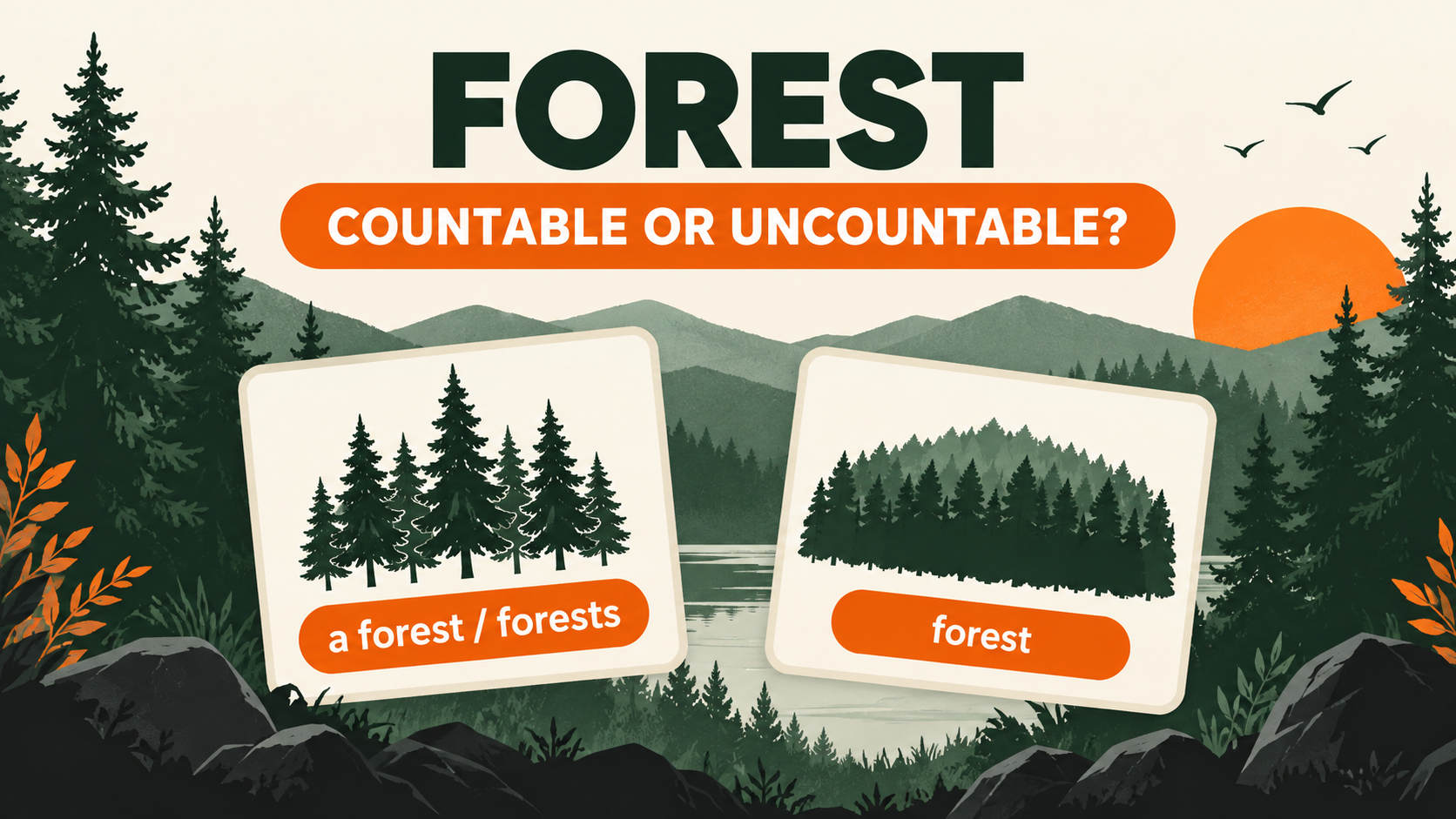 Forest: исчисляемое или неисчисляемое слово в английском