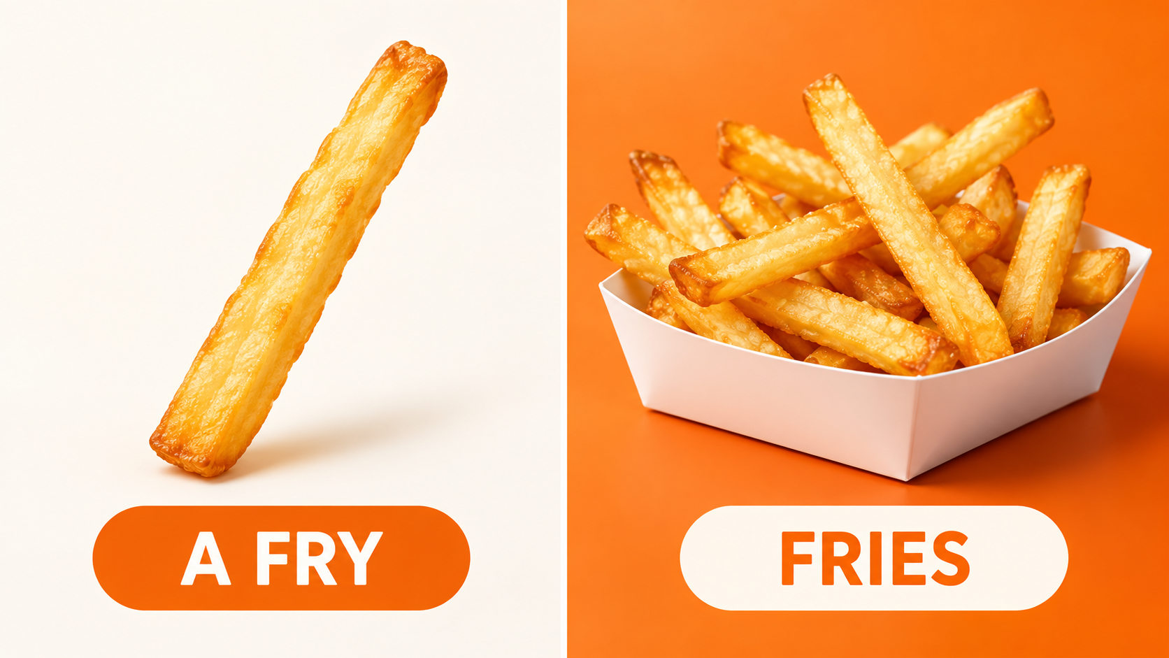 Fries — исчисляемое существительное во множественном числе