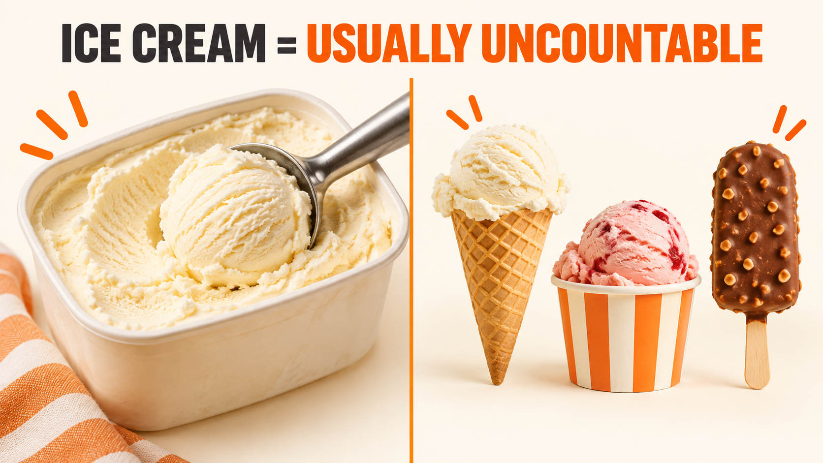 Ice cream — исчисляемое или неисчисляемое: правило