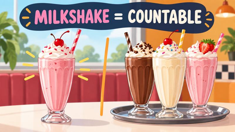 Milkshake — исчисляемое или неисчисляемое: правило