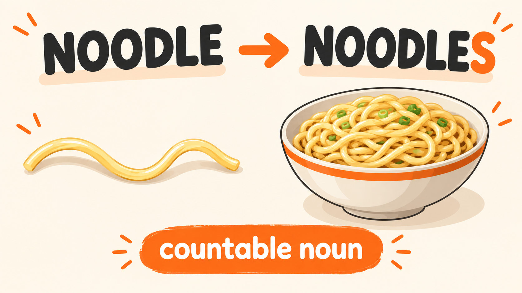 Noodles: исчисляемое или неисчисляемое — как правильно?