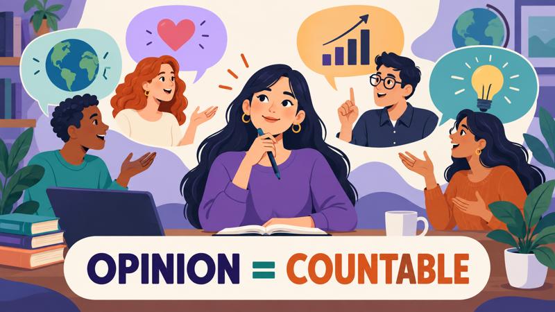 Opinion — исчисляемое или неисчисляемое: правило