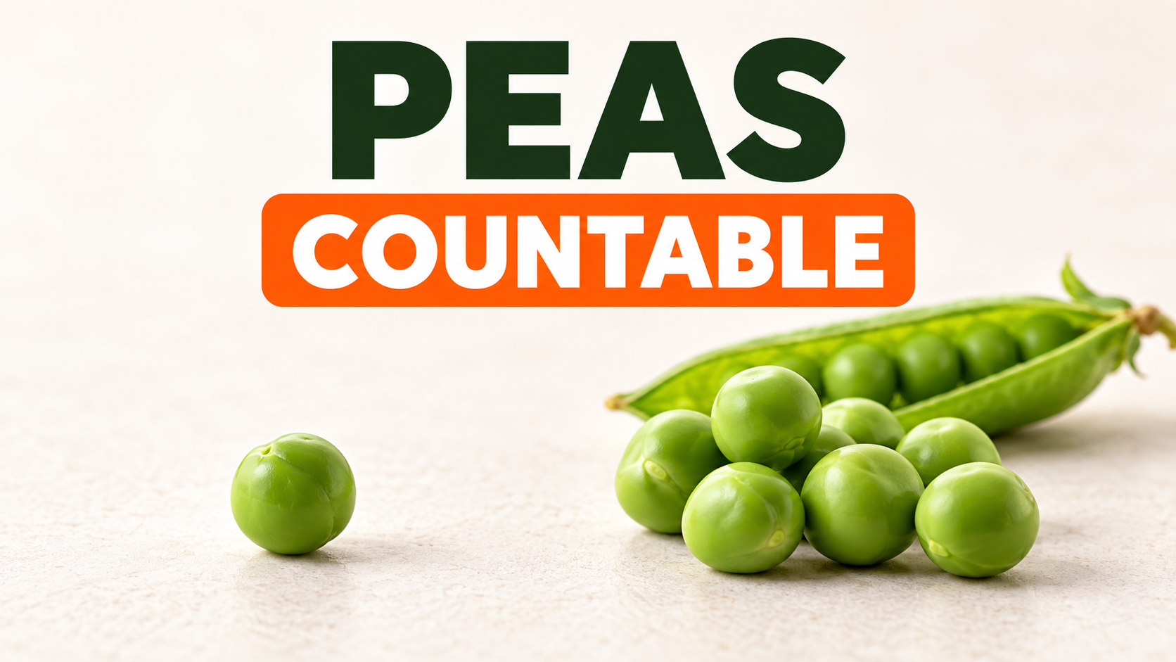 Peas — исчисляемое множественное число слова pea