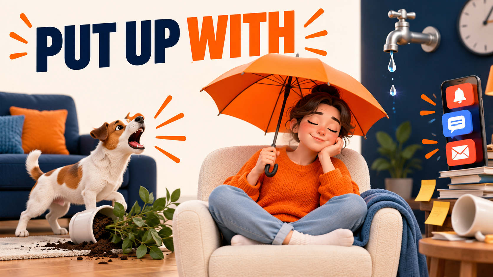 Put up with — перевод, правило и примеры фразового глагола