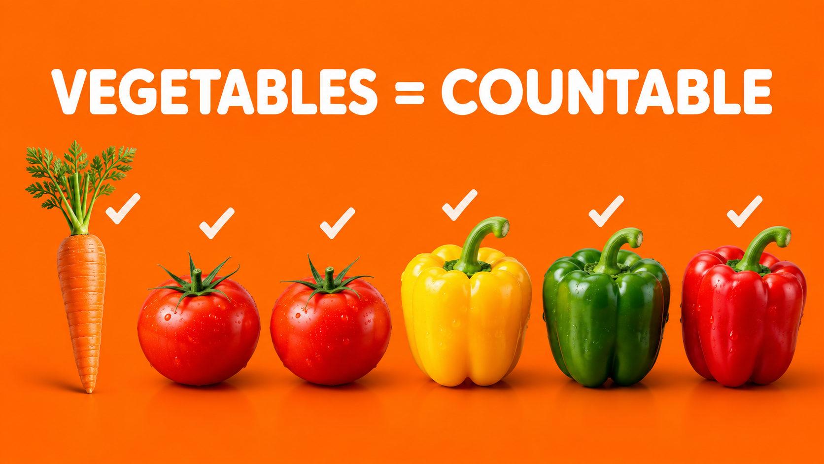 Vegetables — исчисляемое или неисчисляемое: правило