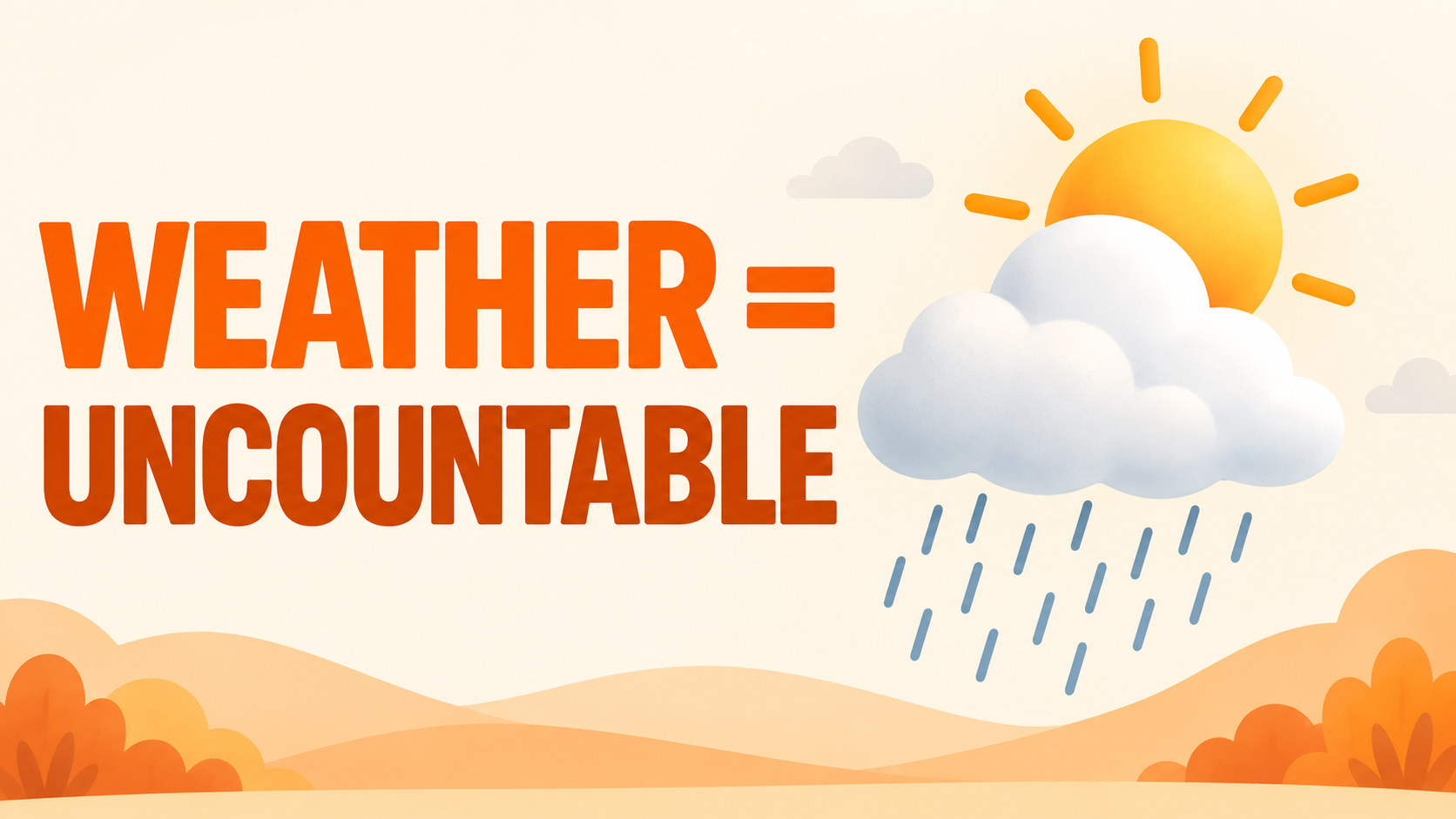 Weather — исчисляемое или неисчисляемое: правило